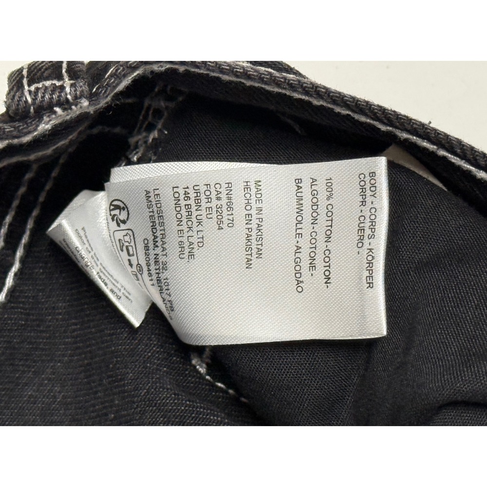 BDG Skate Fit Black Contrast Stitch Carpenter Jeans‎ 30/32 Mens Relaxed Wide Leg - Picture 4 of 6
